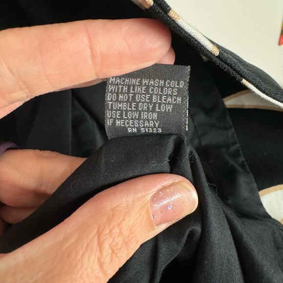 Kenneth Cole Reaction | Black Short Sleeve Collarless Tailored Business Jacket - Picture 11 of 11